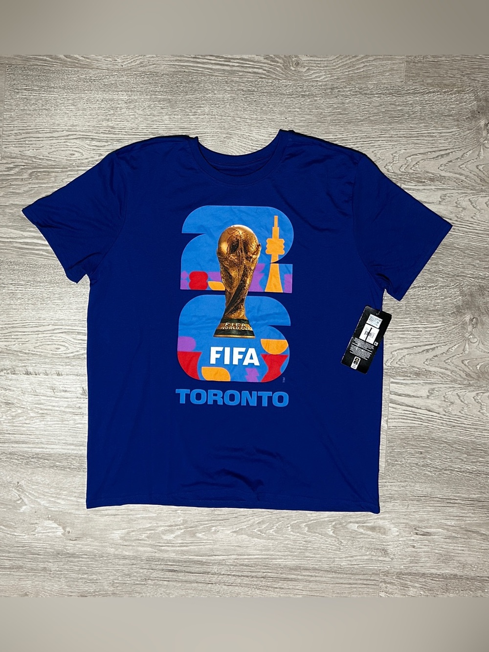 FIFA World Cup Soccer 2026 Toronto Royal Blue Graphic T-Shorts